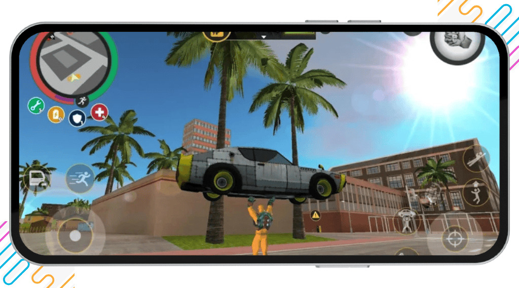 Rope Hero Mafia City Wars Download V1.8.4 | Free Unlimited Money & Gems 11 Rope Hero Mafia City mod APK with stunning graphics and realistic sound effects for an immersive gaming experience