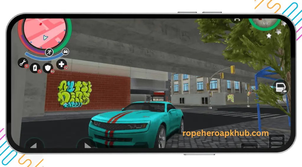 Alternatives 9 Play Stick Rope Hero 2 Mod APK with all features unlocked, including unlimited money, unlimited power-ups, and full customization.